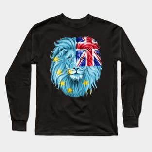 Tuvalu flag - lion Flag Of Tuvalu Long Sleeve T-Shirt